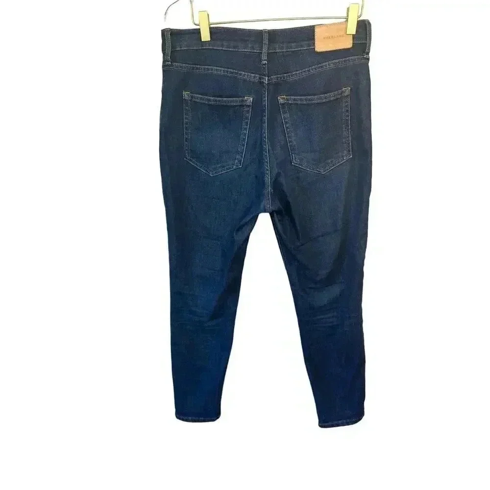 Everlane The Authentic Stretch High-Rise Ankle Skinny Dark Wash Jean Size 29 - Picture 5 of 11
